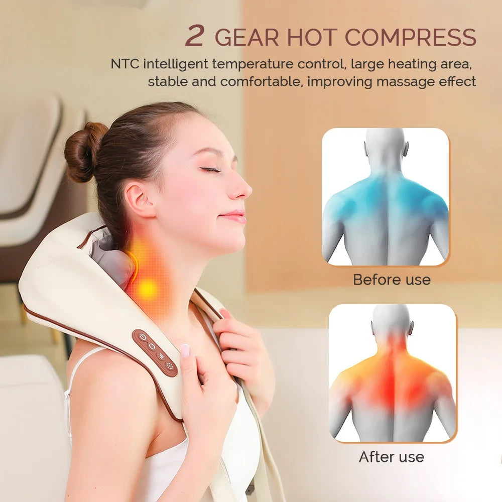 Wireless Electric Neck and Back Massage Shawl