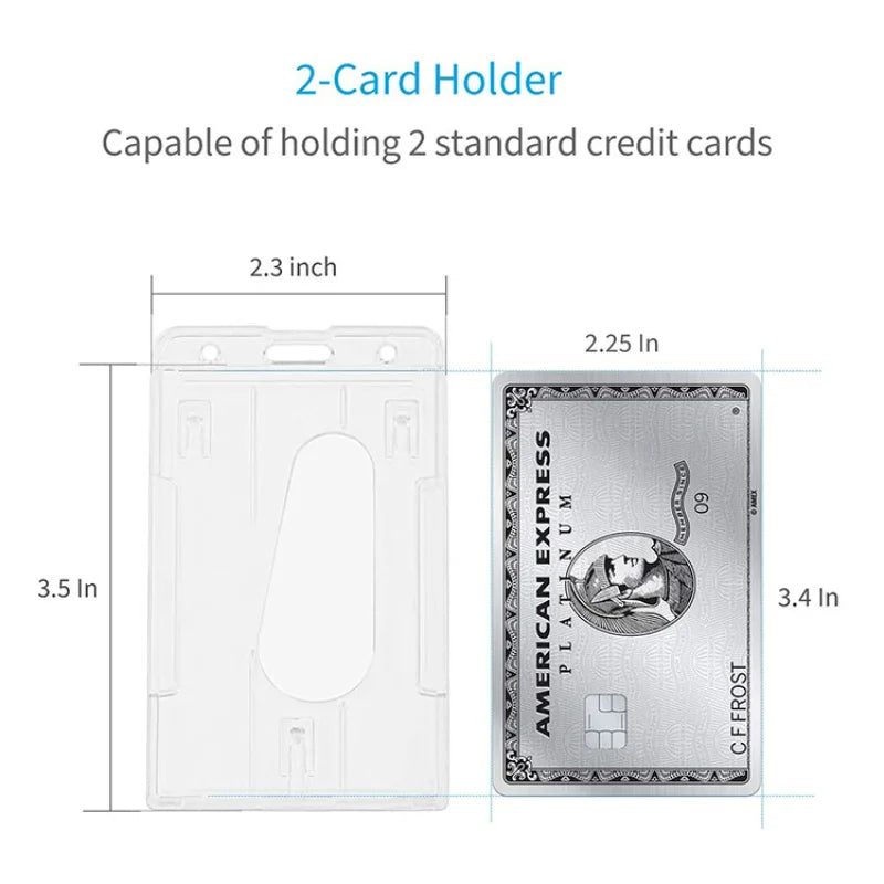 Transparent Multi-use Hard Plastic Badge Work ID Card Holder