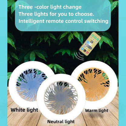 2-in-1 LED Fan Light LED Lamp Remote Control Wall Control Bedroom Light