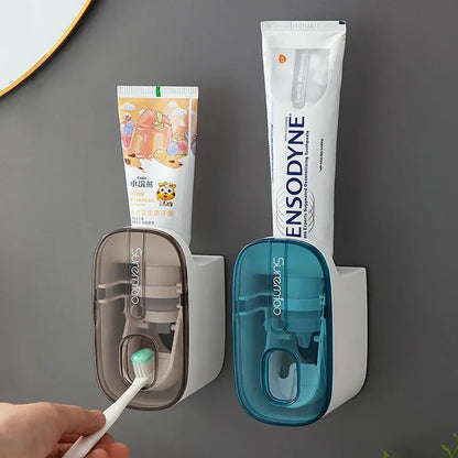 1 PCS Automatic Toothpaste Dispenser Bathroom Accessories Wall Mount Toothpaste Holder