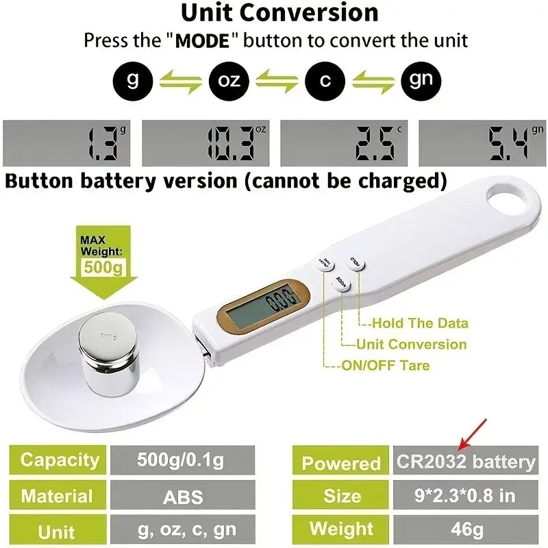 Mini Digital Kitchen Scale Electronic LCD Measuring Spoon