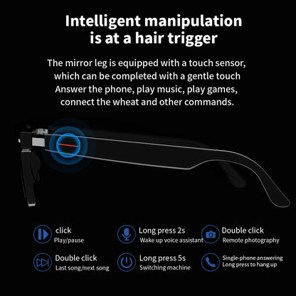 Wireless Bluetooth-compatible 5.0 Hands-free Calling Music Eyeglasses