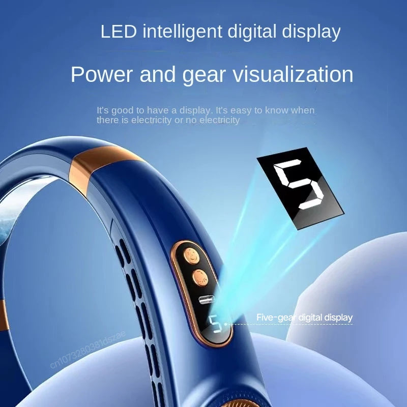 Portable USB Mini Electric Fan with LED Digital Display