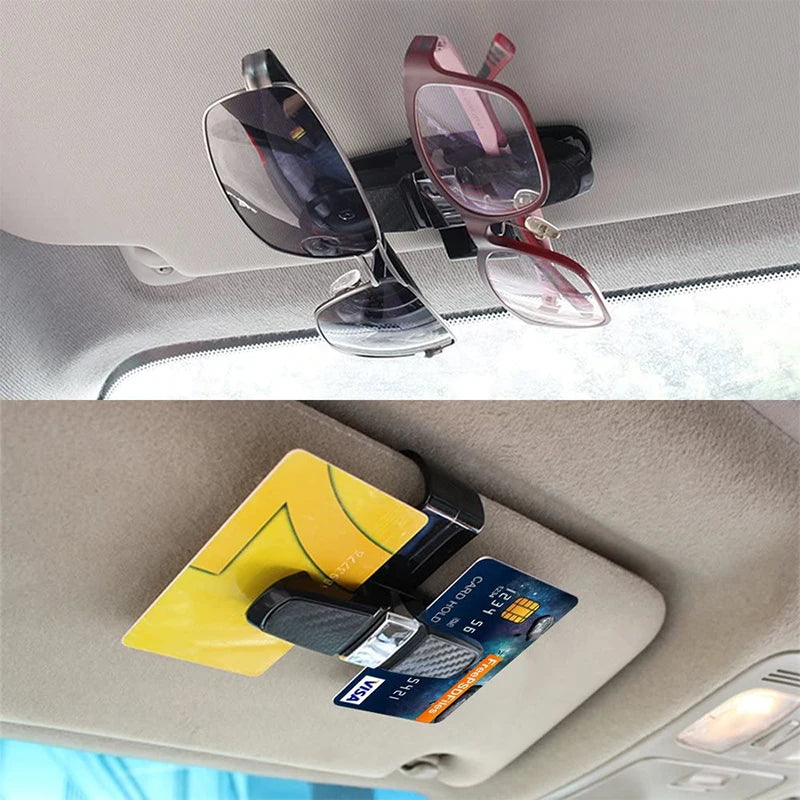 Car Glasses Case Universal Car Sun Visor Glasses Holder