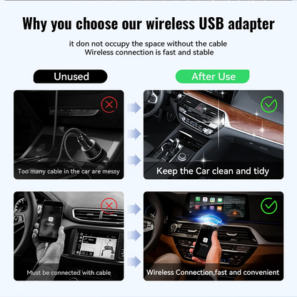 Wireless CarPlay Android Auto Wireless Adapter Smart Mini Universal Box