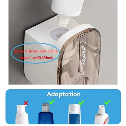 1 PCS Automatic Toothpaste Dispenser Bathroom Accessories Wall Mount Toothpaste Holder