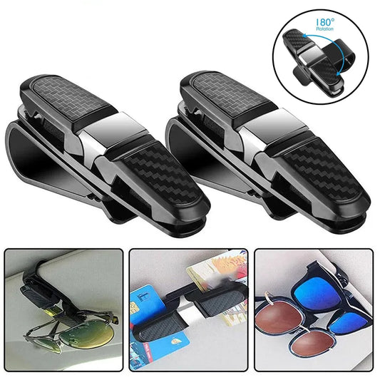 Car Glasses Case Universal Car Sun Visor Glasses Holder