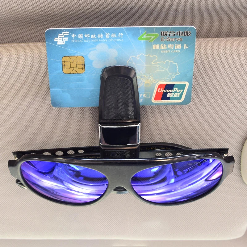 Car Glasses Case Universal Car Sun Visor Glasses Holder