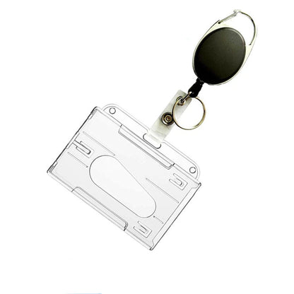 Transparent Multi-use Hard Plastic Badge Work ID Card Holder