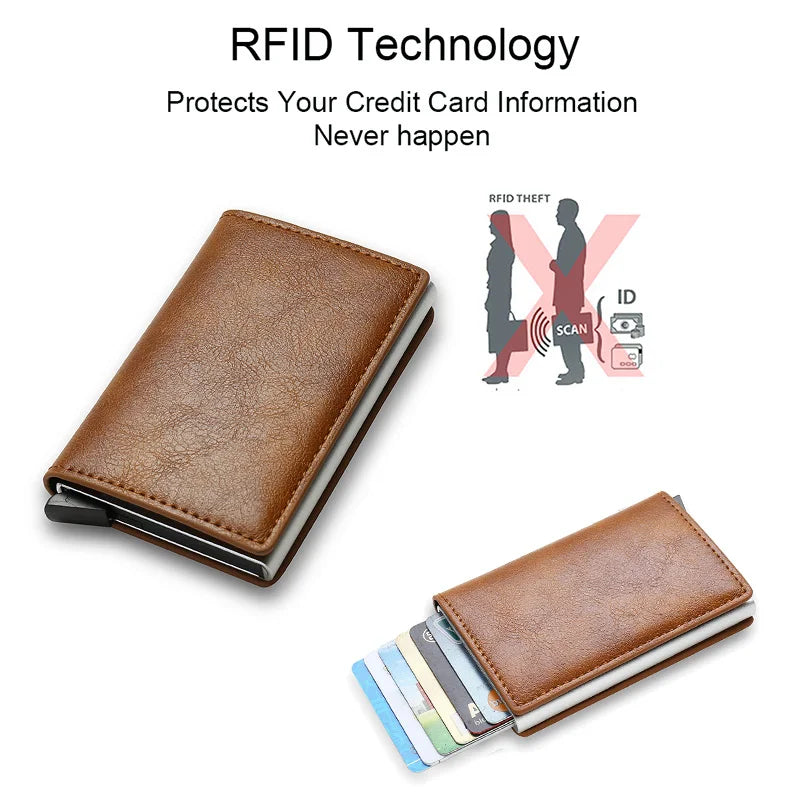 Anti Thief Rfid Credit Card Holder Smart Minimalist Wallet