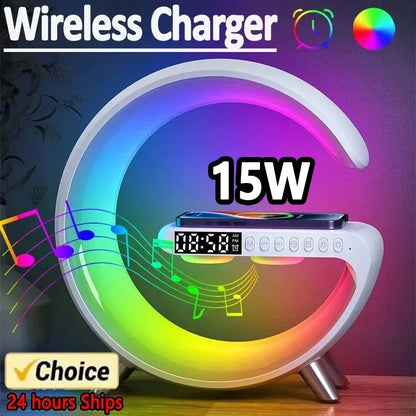 Multifunction Night Light 15W Fast Charging Station for iPhone & Android