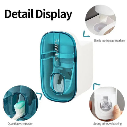 1 PCS Automatic Toothpaste Dispenser Bathroom Accessories Wall Mount Toothpaste Holder